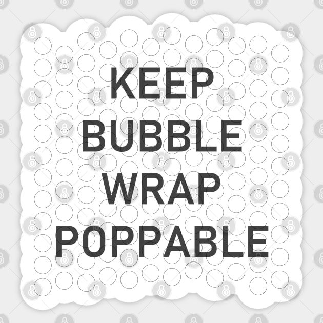 Poppable store bubble wrap